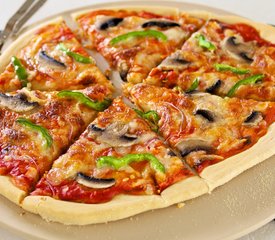 Bell Pepper, Mushroom and Onion Pizza