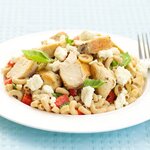 Greek Pasta Salad with Feta and Chicken