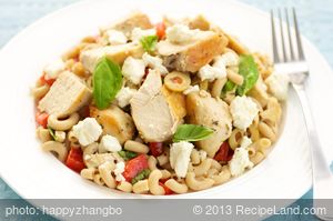 Greek Pasta Salad with Feta and Chicken