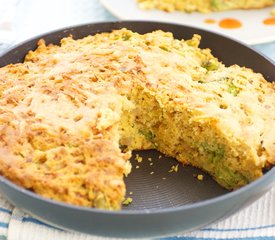 Broccoli, Caramelized Onion, and Cheddar Cornbread 