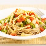 Cheddar Spaghetti Vegetable Salad