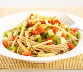 Cheddar Spaghetti Vegetable Salad