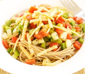 Cheddar Spaghetti Vegetable Salad