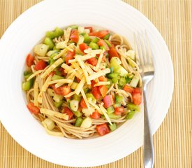 Cheddar Spaghetti Vegetable Salad