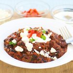 Hot Black Bean Chili with Goat Cheese