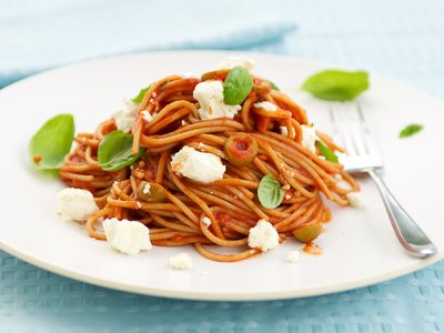 Tomato, Basil and Feta Pasta