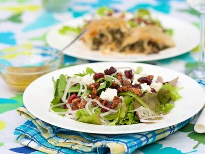 Honey Walnut, Goat Cheese Cranberry Salad