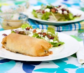 Spinach, Mushroom and Red Pepper Strudel