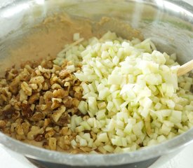 Whole Wheat Fresh Apple and Apple Sauce Cake 