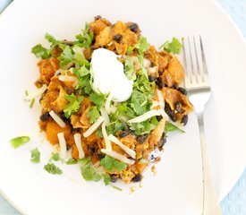 Butternut Squash, Black Bean and Tortilla Stew