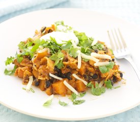 Butternut Squash, Black Bean and Tortilla Stew