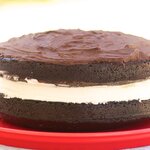 Moist Chocolate Cake With Marshmallow Cream and Chocolate Frosting