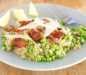 Israeli Couscous with Bacon and Peas