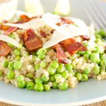 Israeli Couscous with Bacon and Peas