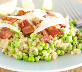 Israeli Couscous with Bacon and Peas