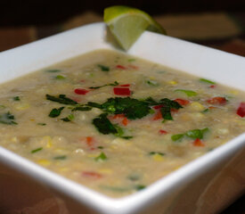 Fresh Corn and Red Pepper Bisque