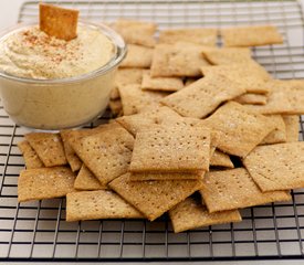 Whole Wheat Parmesan and Olive Oil Crackers