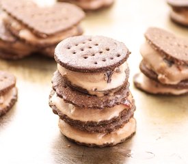 Oreo Cookie and Chocolate Ice Cream Sandwiches