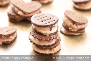 Oreo Cookie and Chocolate Ice Cream Sandwiches recipe