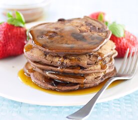 Double Chocolate and Walnut Pancakes