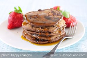 Double Chocolate and Walnut Pancakes