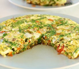 Brussel Sprouts and Green Bean Frittata 