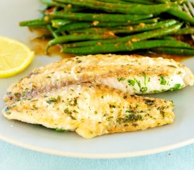 Pan Seared Tilapia with Lemony Green Beans