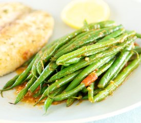 Pan Seared Tilapia with Lemony Green Beans