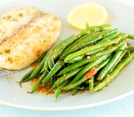 Pan Seared Tilapia with Lemony Green Beans