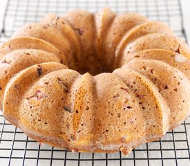 Lemony Strawberry Yogurt Cake with Lemon Glaze