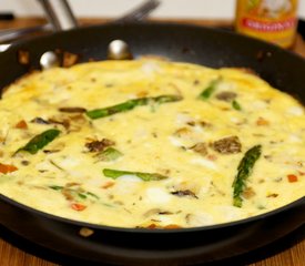 Asparagus, Mushroom and Bell Pepper Frittata 