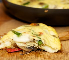 Asparagus, Mushroom and Bell Pepper Frittata 