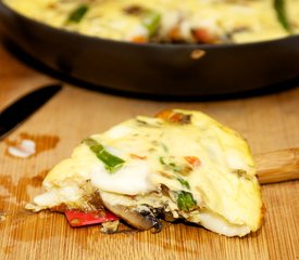 Asparagus, Mushroom and Bell Pepper Frittata 