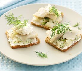 Herring Canapés with Horseradish Cream