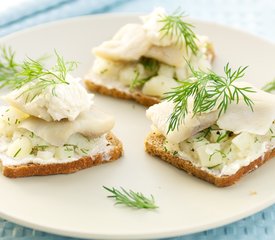 Herring Canapés with Horseradish Cream