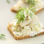 Herring Canapés with Horseradish Cream