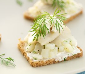 Herring Canapés with Horseradish Cream