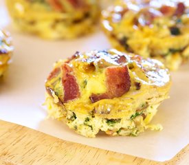 Mini Spinach, Mushroom and Fontina Quiche