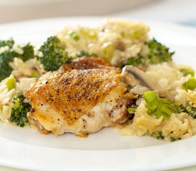 Cheesy Chicken, Rice and Broccoli Casserole