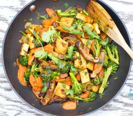 Sichuan Broccoli, Tofu, and Carrot Stir-Fry