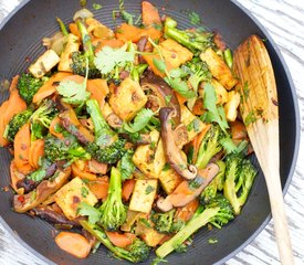 Sichuan Broccoli, Tofu, and Carrot Stir-Fry