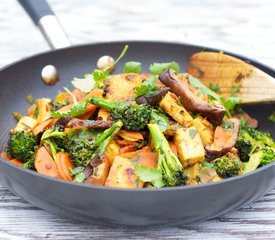 Sichuan Broccoli, Tofu, and Carrot Stir-Fry