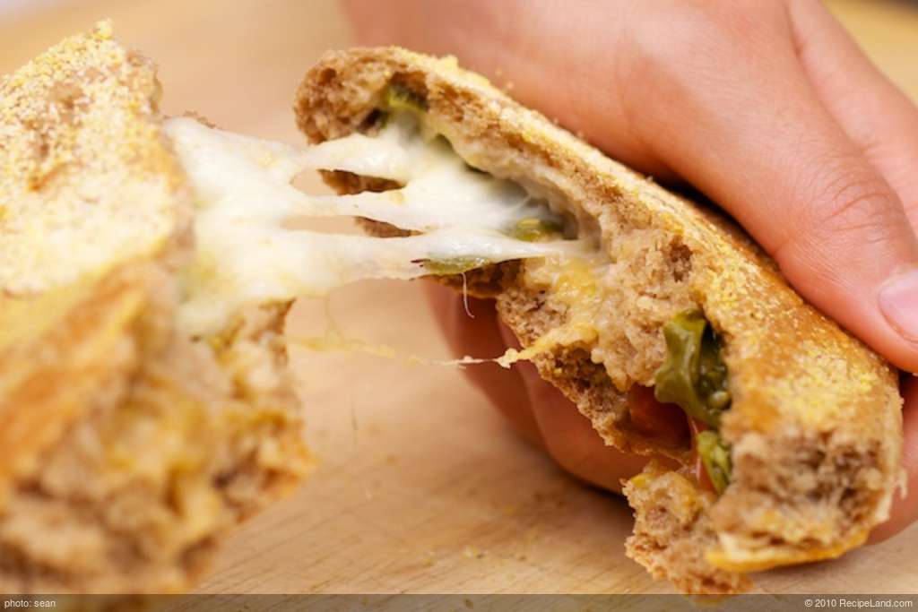Basil, Cherry Tomato and Mozzarella Stuffed Bread recipe