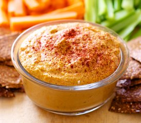 Edamame and Roasted Bell Pepper Hummus 