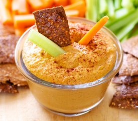 Edamame and Roasted Bell Pepper Hummus 