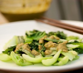 Sauteed Bok Choy with Cashew Sauce