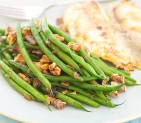 Simply Seared Tilapia with Green Beans and Toasted Walnuts