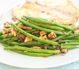 Simply Seared Tilapia with Green Beans and Toasted Walnuts