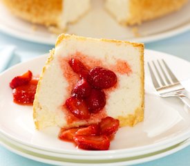 Angel Food Cake with Whipped Cream and Fresh Berries