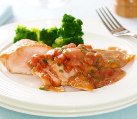 Fillet of Salmon with Anchovies and Tomatoes